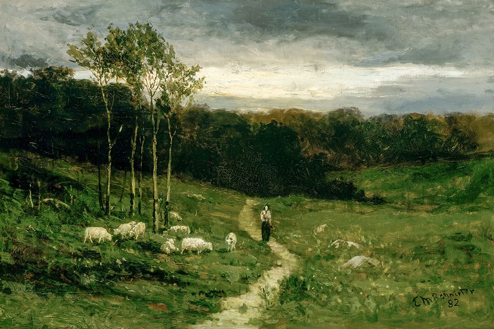 Woman Walking down Path 1882 — Bannister, Edward Mitchell